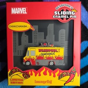 Loungefly Sliding Enamel Pin Deadpool Chimichanga Truck